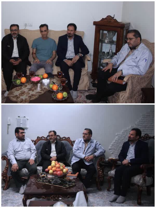 عیادت مدیر عامل محترم و مدیران ارشد از بیماران شرکت بمناسبت هفته بسیج